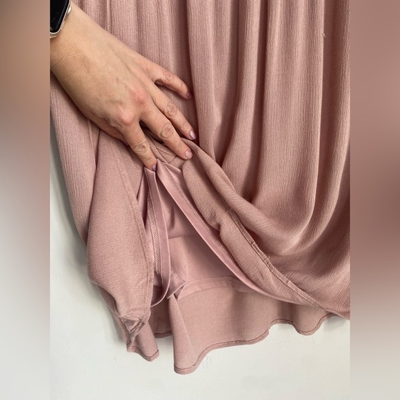 Darling Blue Rain Mauve Baby Doll Dress High Low Hem Size Medium - Picture 3 of 6